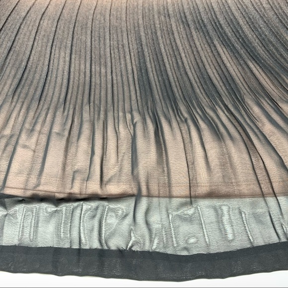 Mark. Peach Ombré Pleated A-Line Midi Skirt Size Small Petite - Picture 11 of 12